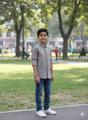 Red & Green Checkered Kids Shirt