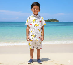 Pikachu Print Kids Shirt & Shorts Set