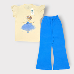 Girls Cute Tee & Trouser Set