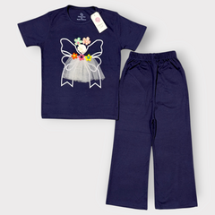 Floral Bow Girls Tracksuit Set