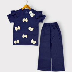 Elegant Bow Kids Tracksuit Set