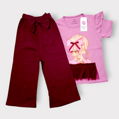 Cute Bow Girls Tracksuit Set