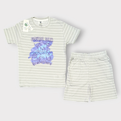 Bear Print Kids T-Shirt & Shorts Set