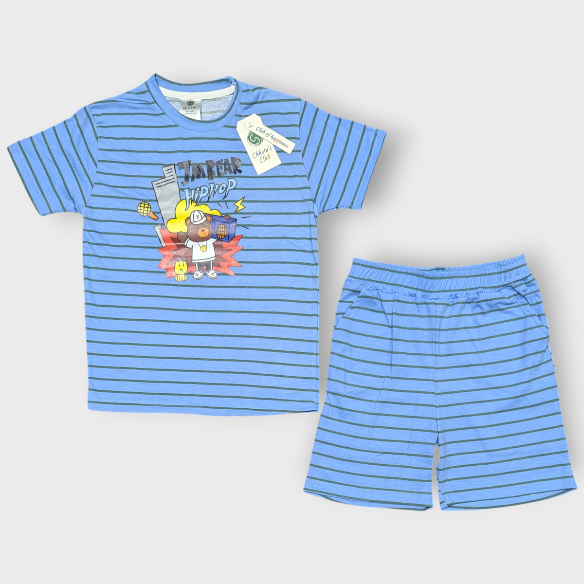 Hip-Hop Bear Kids T-Shirt & Shorts Set