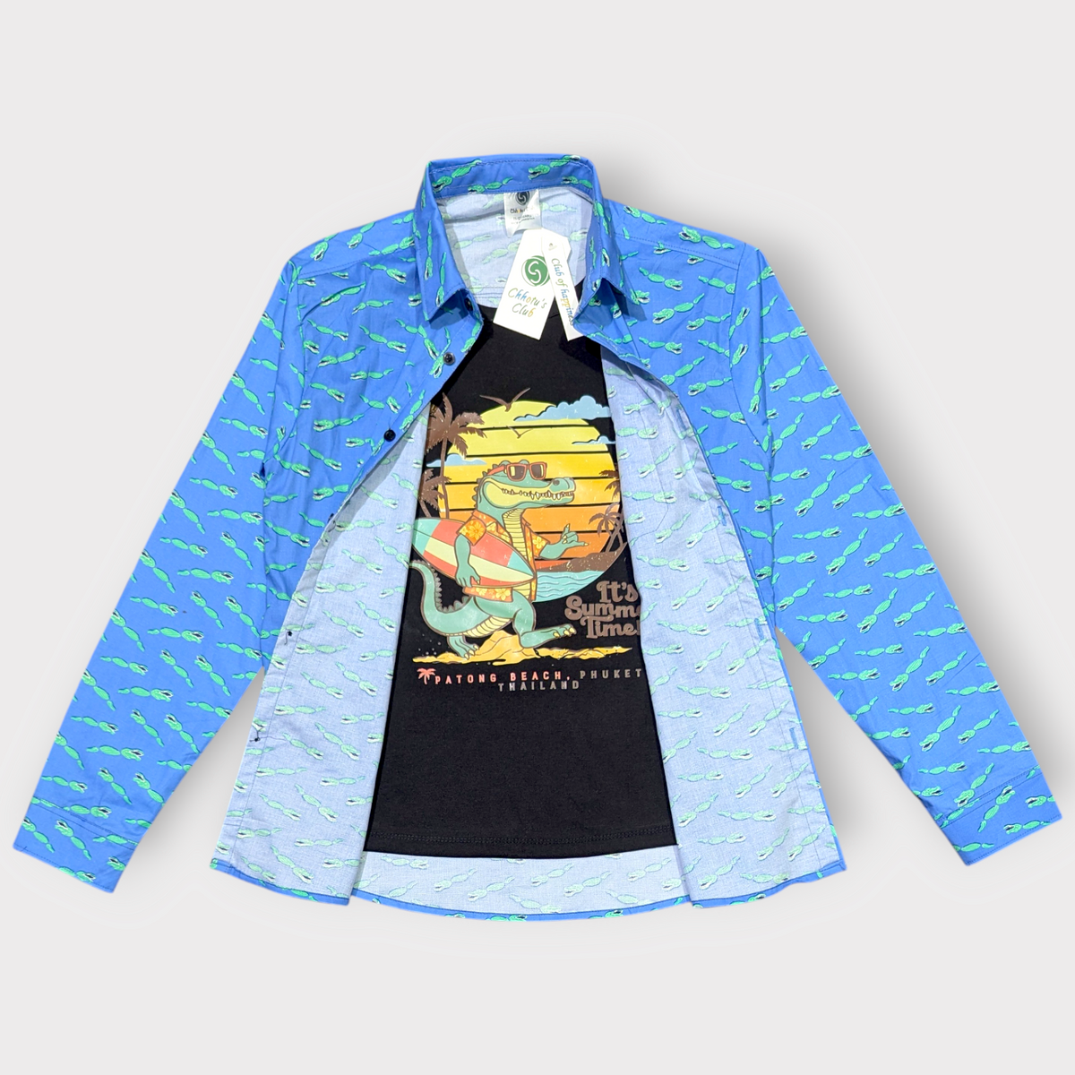 Summer Vibes Croc Shirt Set
