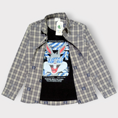 Kids Cartoon Shirt & Tee Set