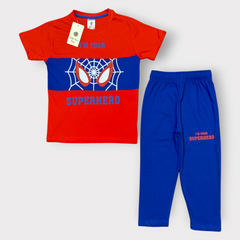 Boys “I’m Your Superhero” 2-Piece T-Shirt & Pants Set