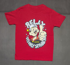 Kids Popeye Graphic T-Shirt – Front & Back Print