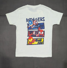 Kids Avengers Cotton T-Shirt – Blue Superhero Graphic Tee