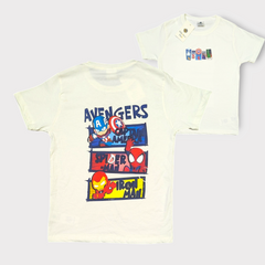 Kids Avengers Cotton T-Shirt – Blue Superhero Graphic Tee