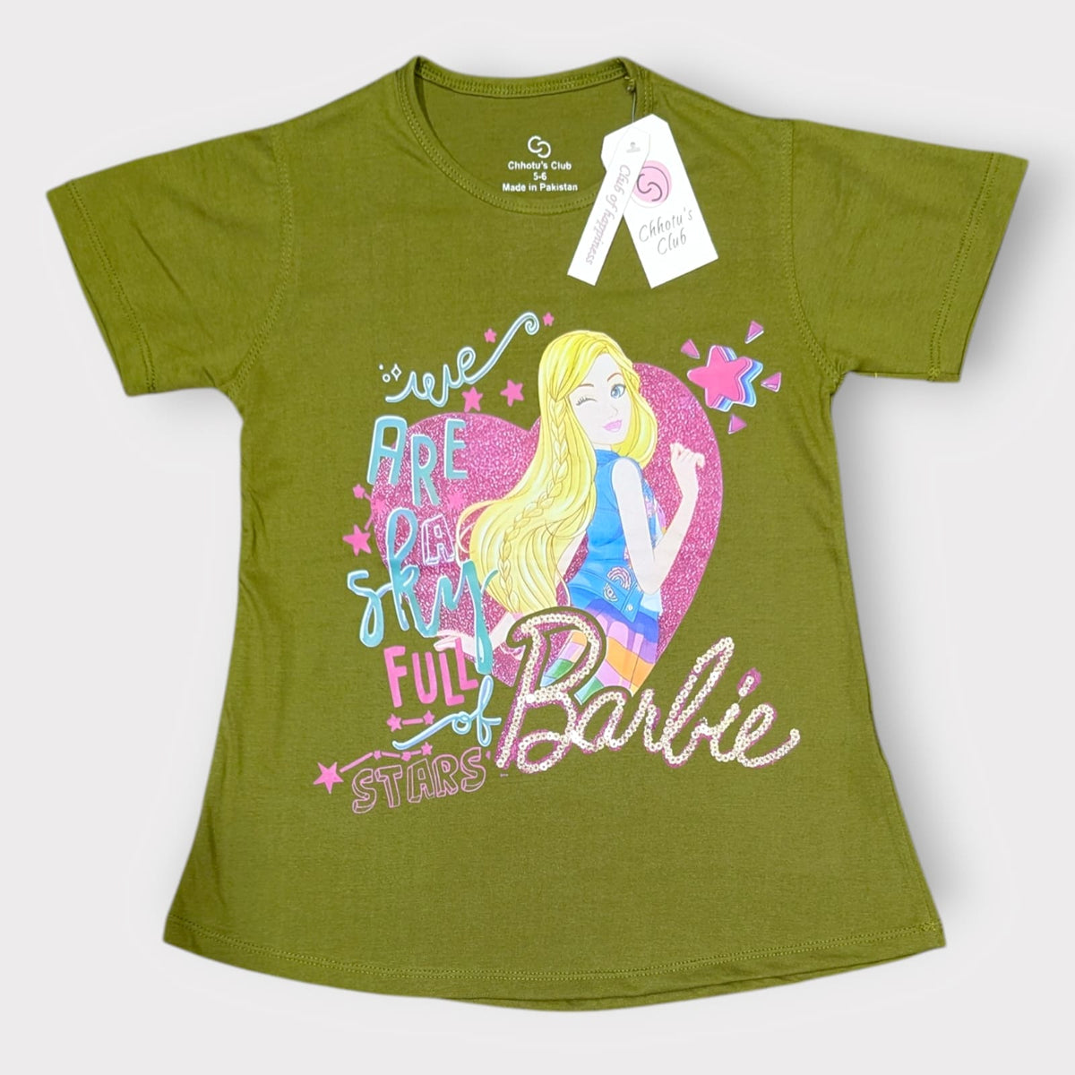 Girls' "Barbie Full of Stars" Graphic T-Shirt