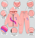 Girls Unicorn Zip-Up Tracksuit Set