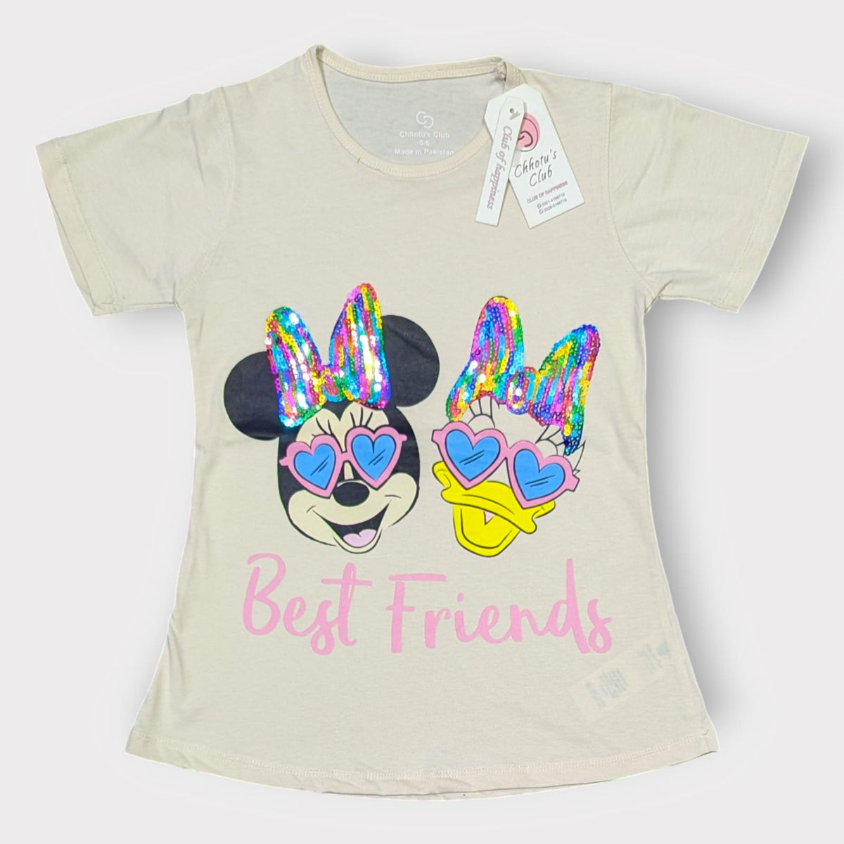 Best Friends Girls Sequin Graphic T-Shirt