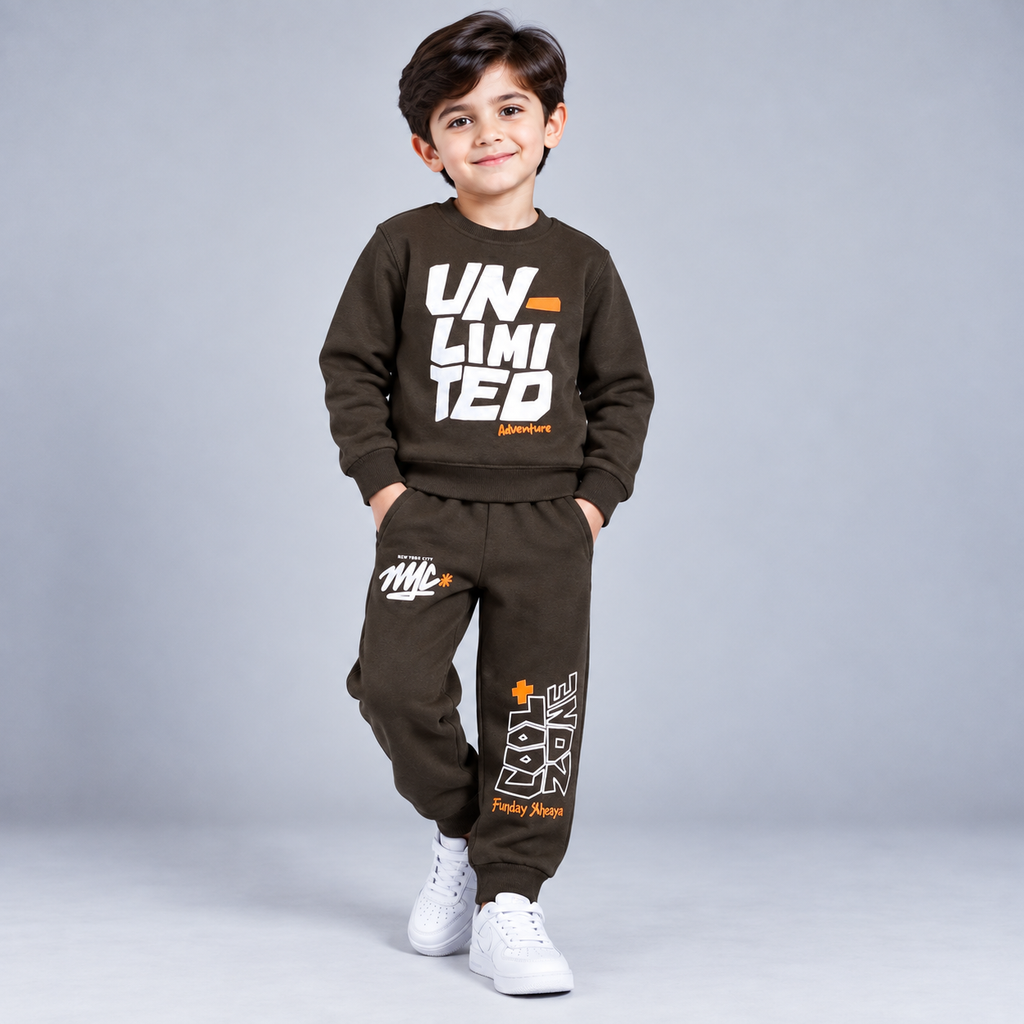 Boys Unlimited Adventure Graphic Tracksuit Set