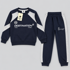 Boys Black & Grey Destination Tracksuit Set