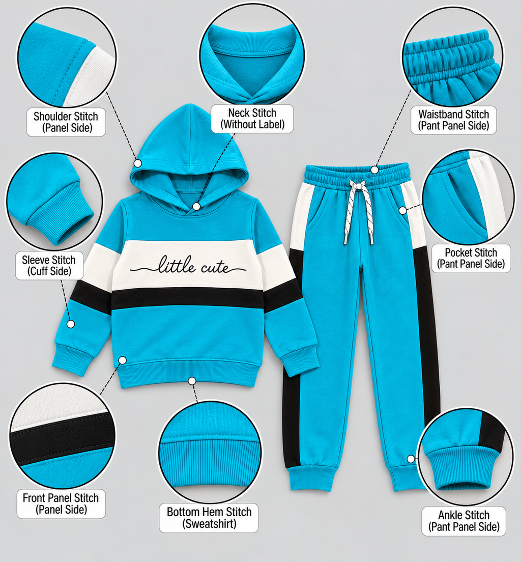 Kids Little Cute Hoodie Tracksuit Set