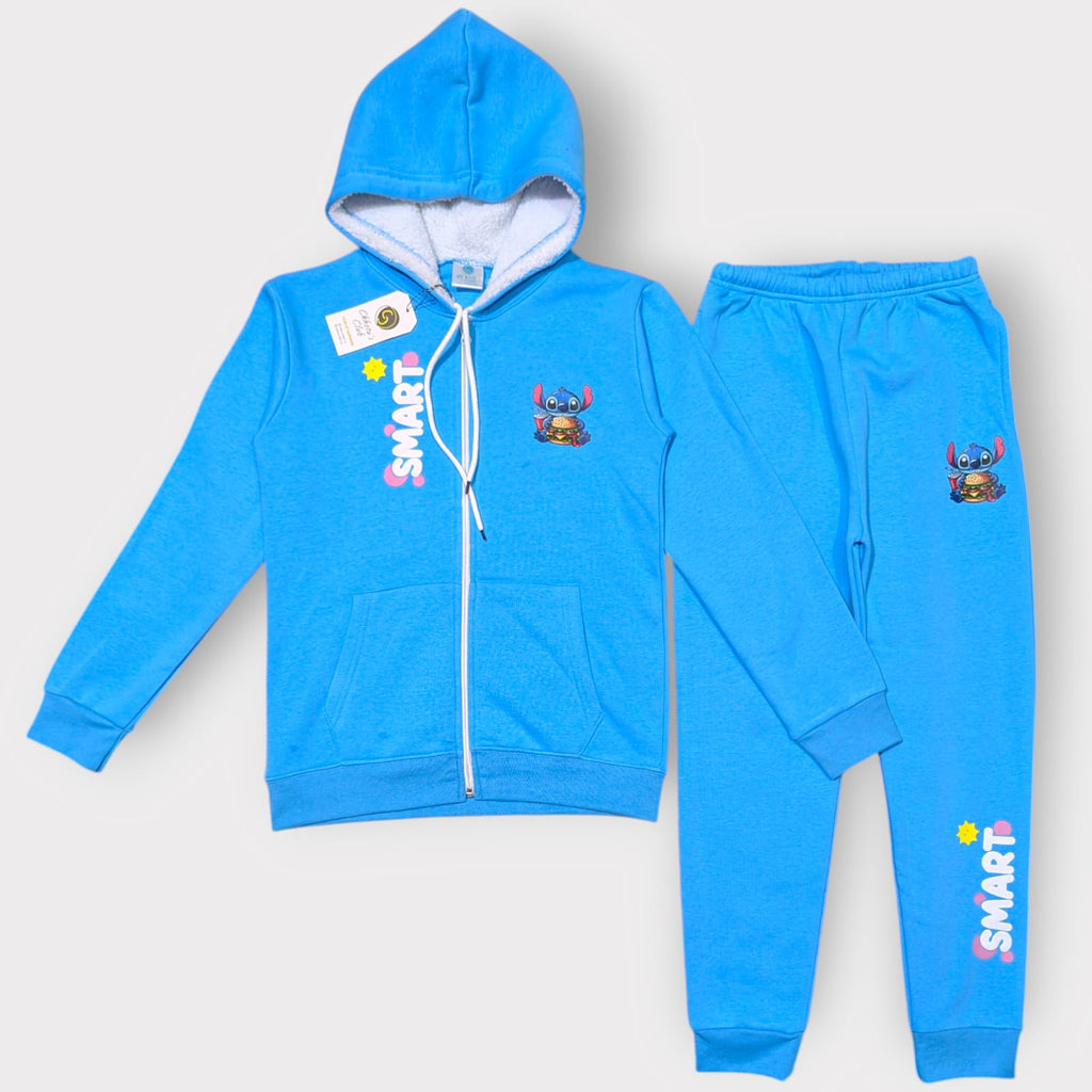 Smart Fleece Hoodie & Jogger Set Cozy Winter Wear for Kids