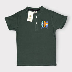 Boys Holiday Surfing Henley T-Shirt – Casual Adventure Tee