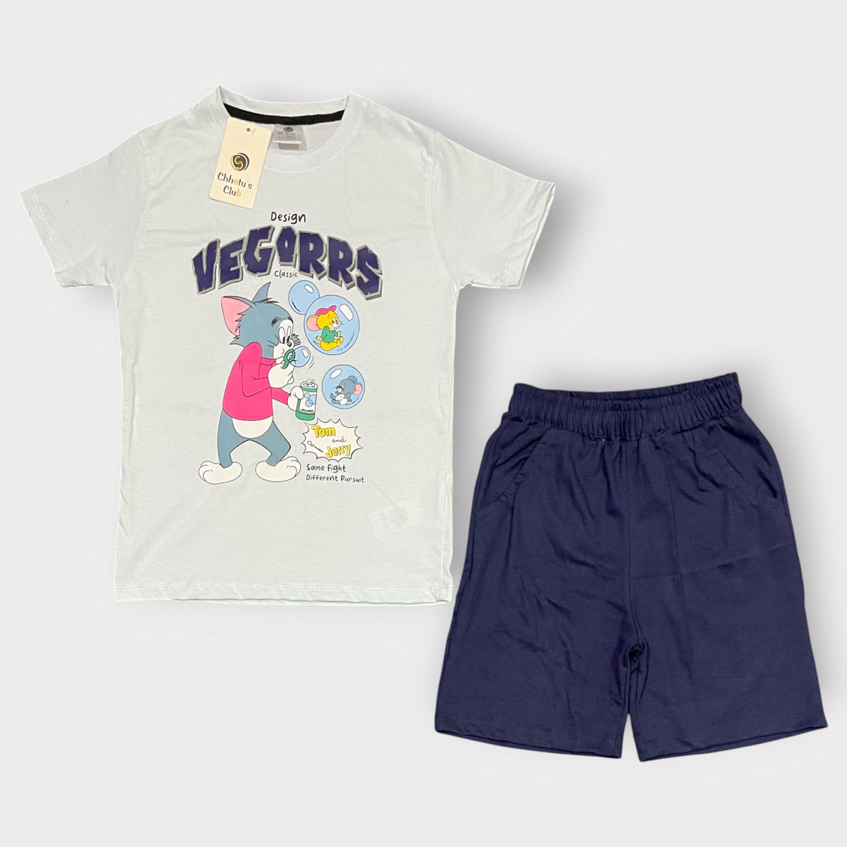 Tom & Jerry Bubble Adventure Kids T-Shirt & Shorts Set