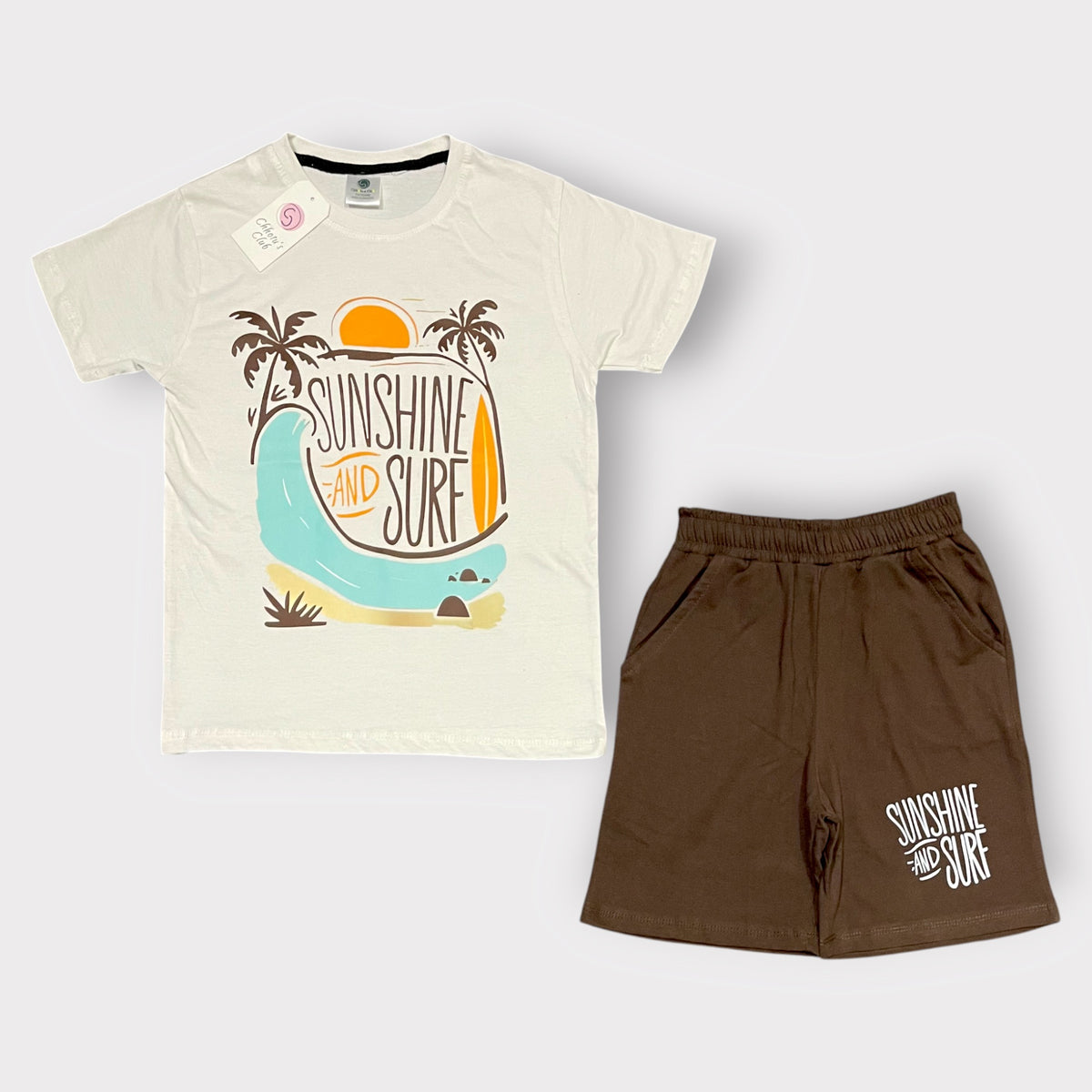 Sunshine & Surf Kids Summer T-Shirt & Shorts Set