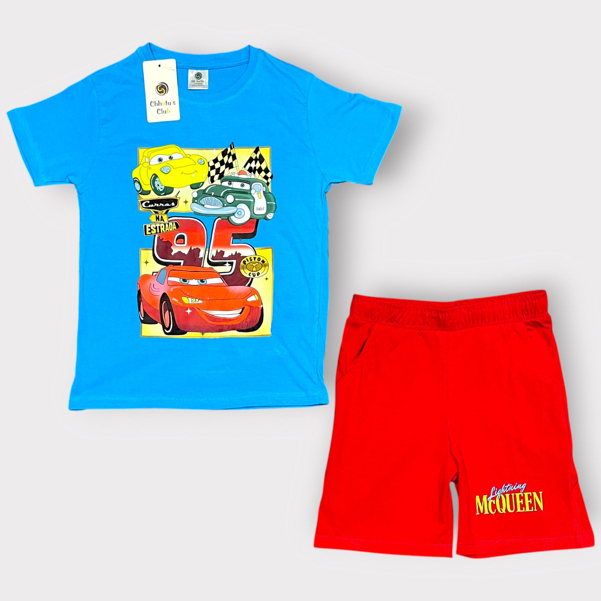 Racing Cars Kids T-Shirt & Shorts Set