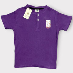 Kids Purple Waffle Knit Henley T-Shirt – Daylight Quest Casual Summer Wear