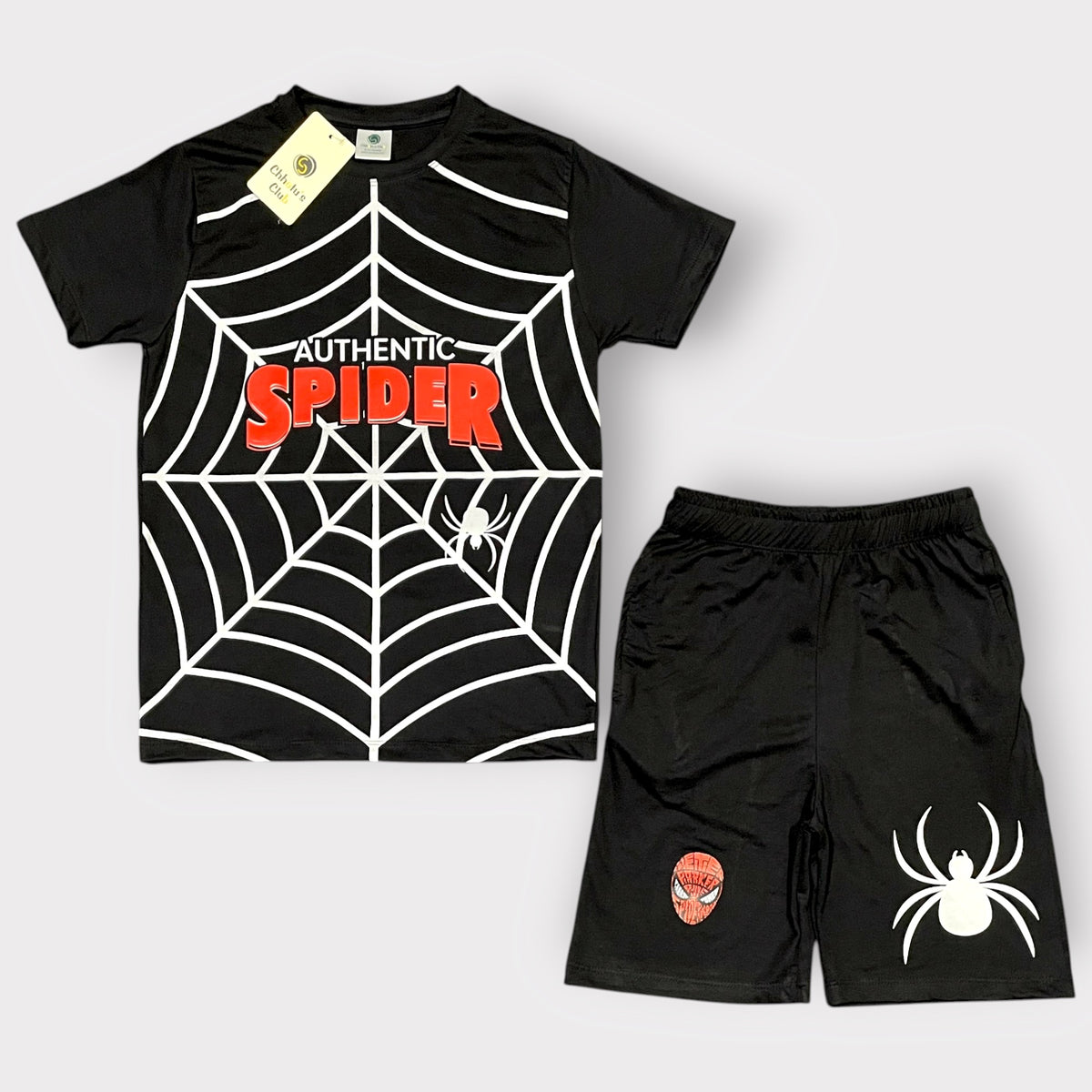 Spider Web Kids T-Shirt & Shorts Set