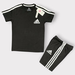 Kids Sport Stripe T-Shirt & Shorts Set