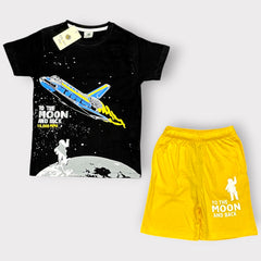 Kids “To The Moon & Back” Space Adventure Set – T-Shirt & Shorts