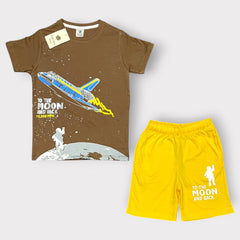 Kids “To The Moon & Back” Space Adventure Set – T-Shirt & Shorts
