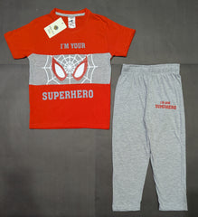 Boys “I’m Your Superhero” 2-Piece T-Shirt & Pants Set