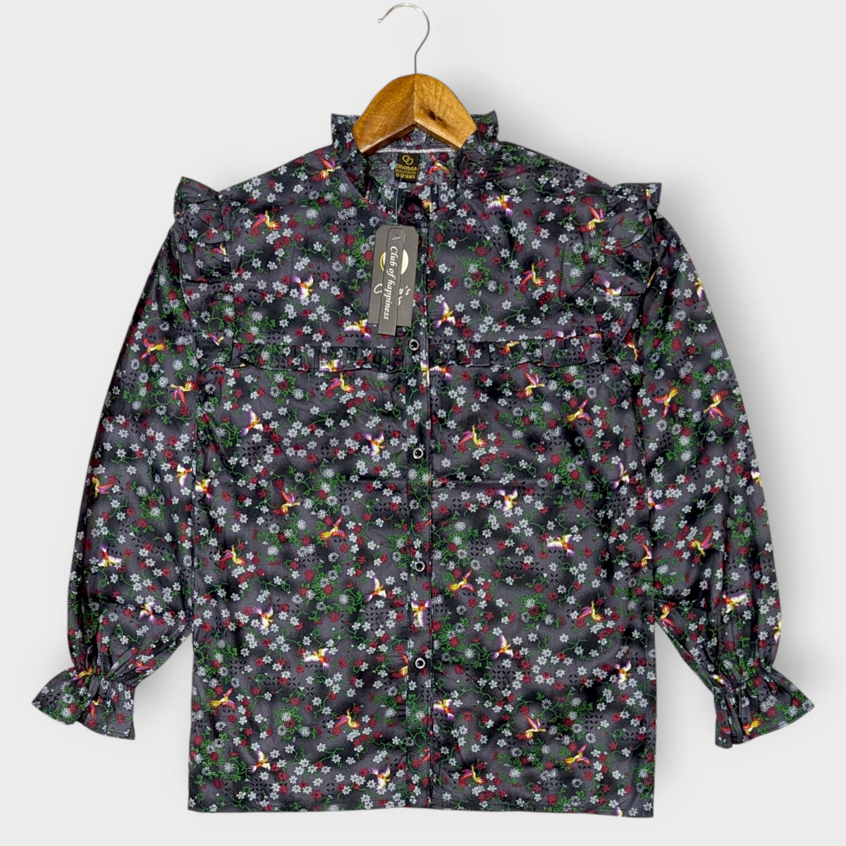 Midnight Garden Girls' Floral Top