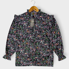Midnight Garden Girls' Floral Top