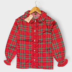Ruby Plaid Princess Top