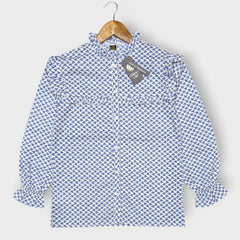Blue Blossom Cotton Top