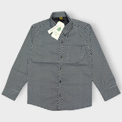Black & White Polka Dot Kids Casual Shirt
