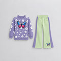 Girls Floral & Butterfly Print Sweatshirt Set – Cute 2-Piece Tracksuit Outfit