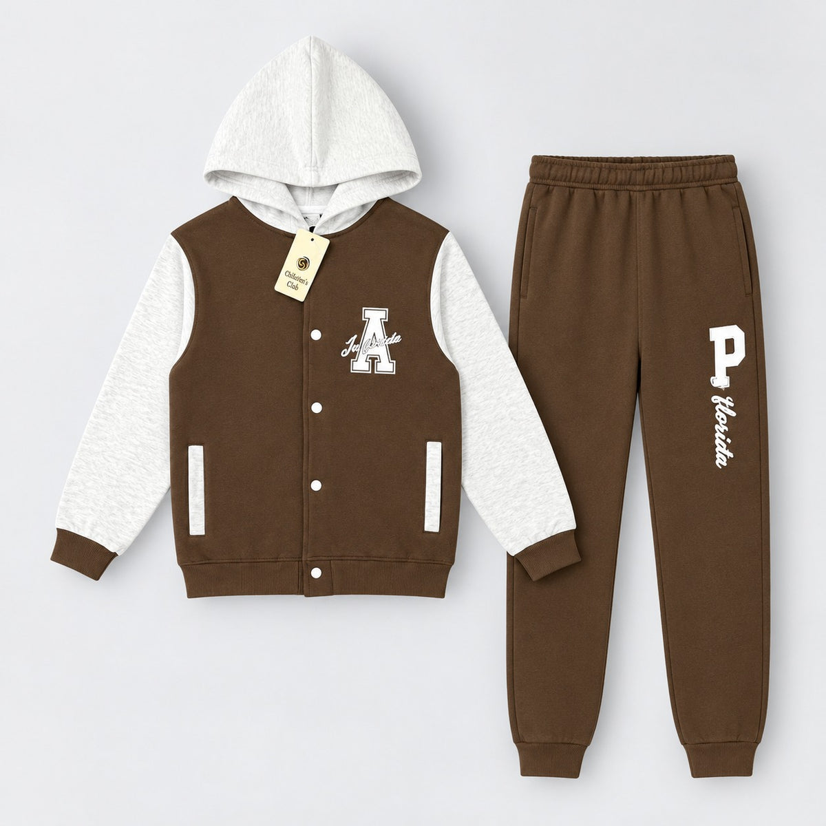 Stylish Kids Varsity Hoodie & Trackpant Set