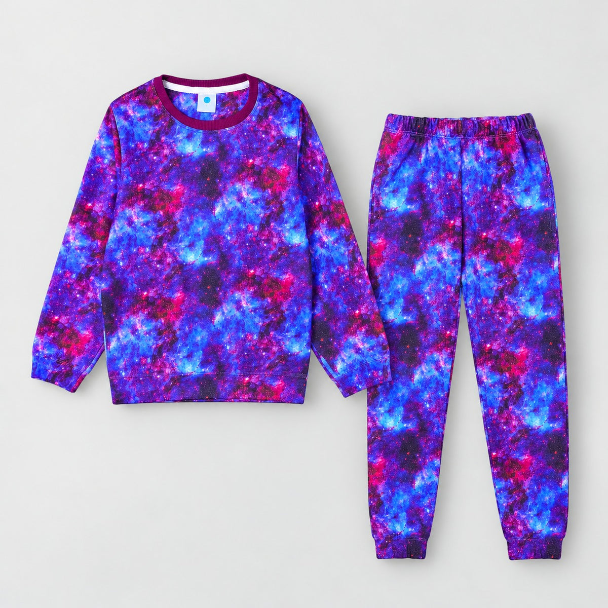Stylish Cosmic Space Print Terry Tracksuit
