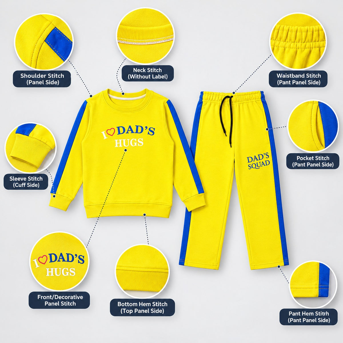 Dad's Hugs Sweatshirt and Trackpants Set