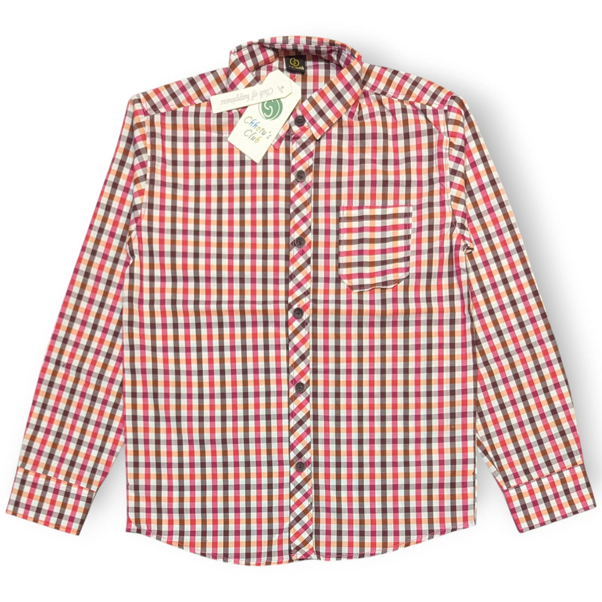 Boys Classic Checkered Long Sleeve Shirt