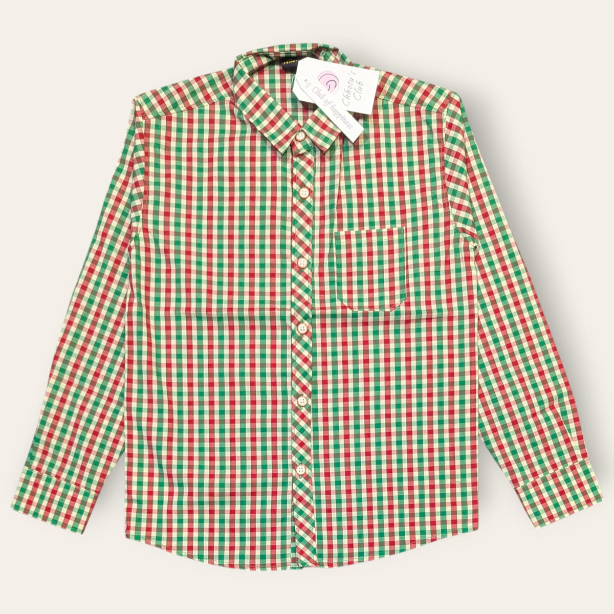 Red & Green Checkered Kids Shirt
