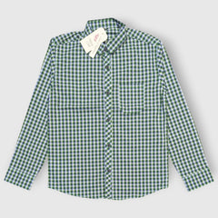 Green & Blue Checkered Kids Shirt