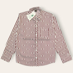 Red & White Striped Kids Casual Shirt