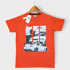 Sports Car Graphic Navy T-Shirt – Kids Cotton Tee