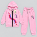 Girls Unicorn Zip-Up Tracksuit Set