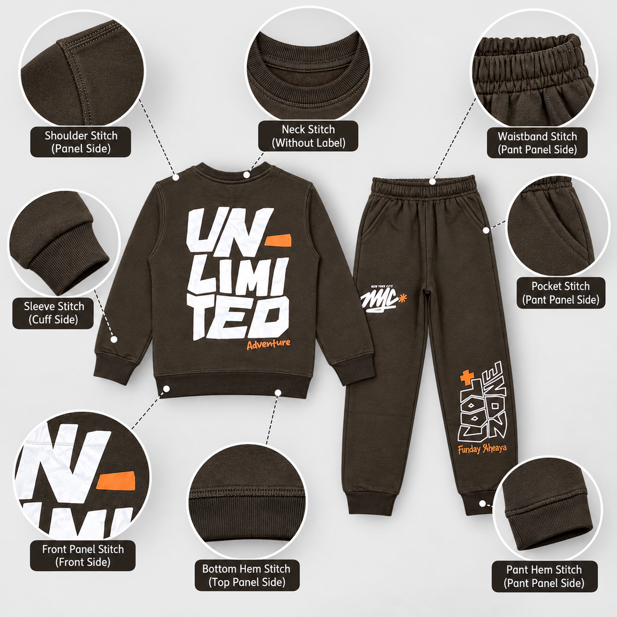 Boys Unlimited Adventure Graphic Tracksuit Set