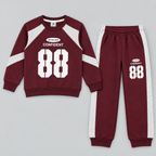 Title: Kids 88 Graphic Contrast Panel Tracksuit Set