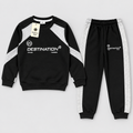 Boys Black & Grey Destination Tracksuit Set