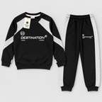 Boys Black & Grey Destination Tracksuit Set